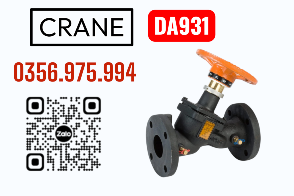 Van Crane DA931 Van cân bằng Crane DA931 Crane DA931 Balancing Valve Variable Orifice Double Regulating Valve